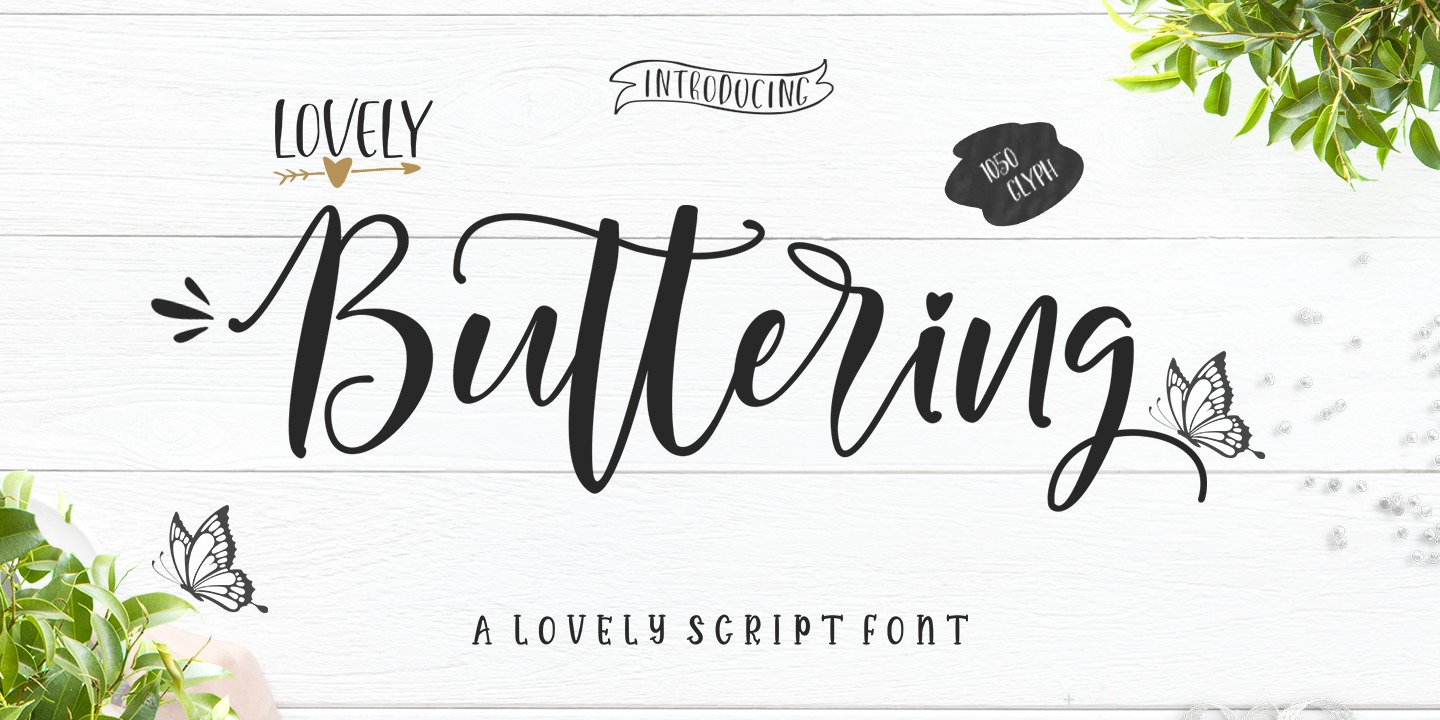 Пример шрифта Lovely Buttering Script #1